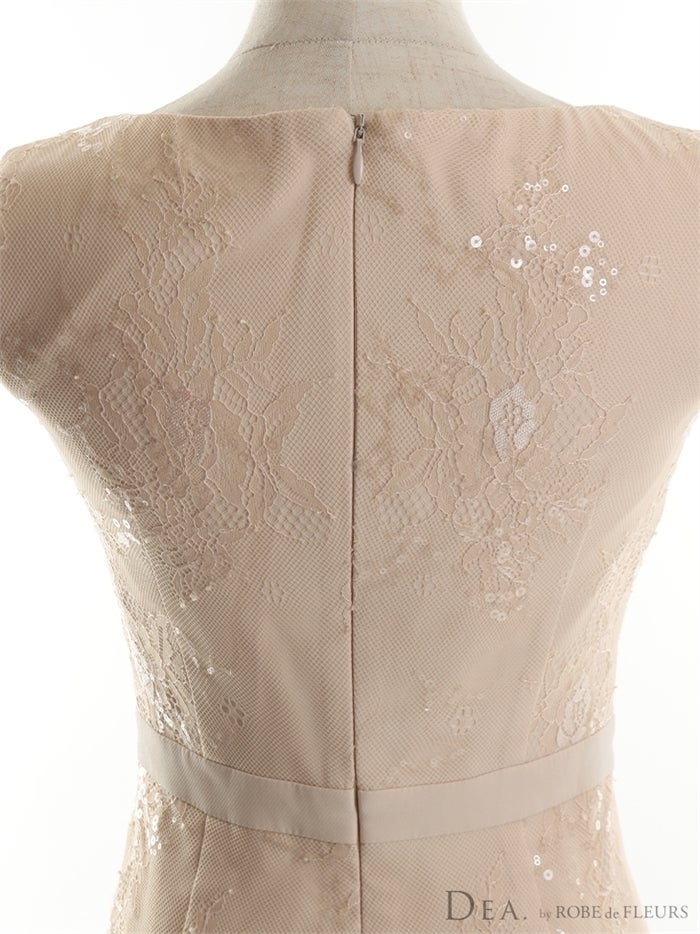 【ROBE de FLEURS SALE】DEA. ディア バイ ローブドフルール スパンコール付きレースｘシンプルリボンミニキャバドレス de2814-s26