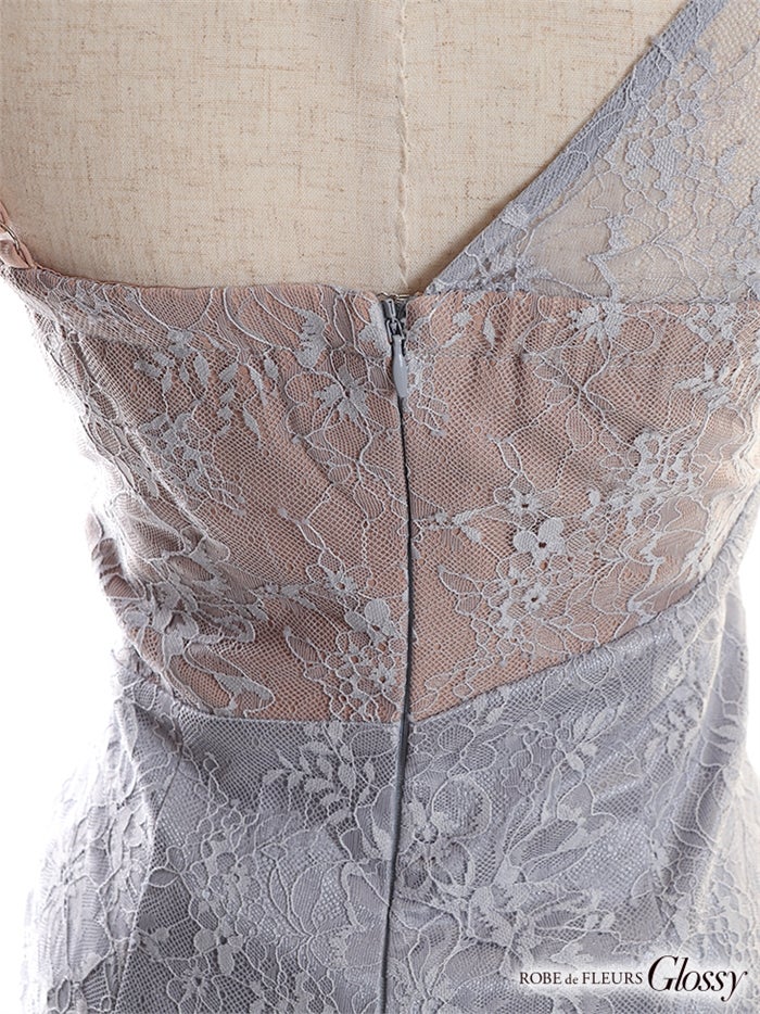 【ROBE de FLEURS SALE】Glossy ローブドフルールグロッシー 【XSサイズあり】アシンメトリーフラワーレースタイトミニキャバドレス gl2531-s26