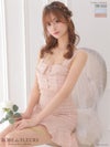 【ROBE de FLEURS SALE】ROBE de FLEURS ローブドフルール 【XSサイズあり】フリル裾×スプリングツイードキャミキャバドレス fm2701-s26