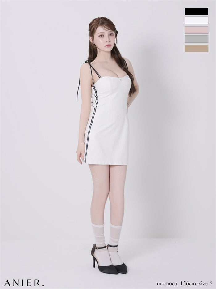 ROBE de FLEURS anier.ROBE ローブドフルール アニエルローブ 【XSサイズあり】sports×mode mix dress（anier4076） fm-anier4076-c
