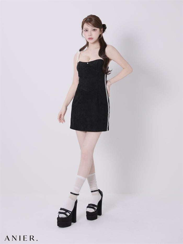 ROBE de FLEURS anier.ROBE ローブドフルール アニエルローブ 【XSサイズあり】sports×mode mix dress（anier4076） fm-anier4076-c