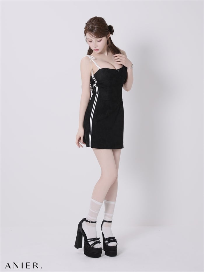 ROBE de FLEURS anier.ROBE ローブドフルール アニエルローブ 【XSサイズあり】sports×mode mix dress（anier4076） fm-anier4076-c