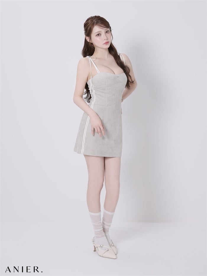 ROBE de FLEURS anier.ROBE ローブドフルール アニエルローブ 【XSサイズあり】sports×mode mix dress（anier4076） fm-anier4076-c