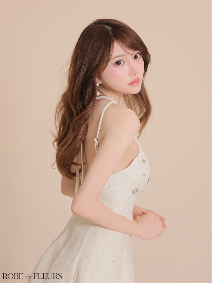 ROBE de FLEURS ローブドフルール 【XSサイズあり】ホルタービジューラメツイードミニキャバドレス fm4362-c