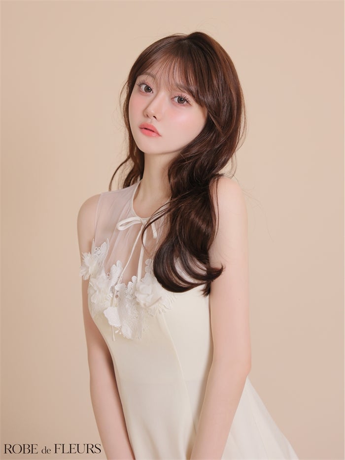 ROBE de FLEURS ローブドフルール 【XSサイズあり】フラワーレースリボンフレアミニキャバドレス fm4911-c