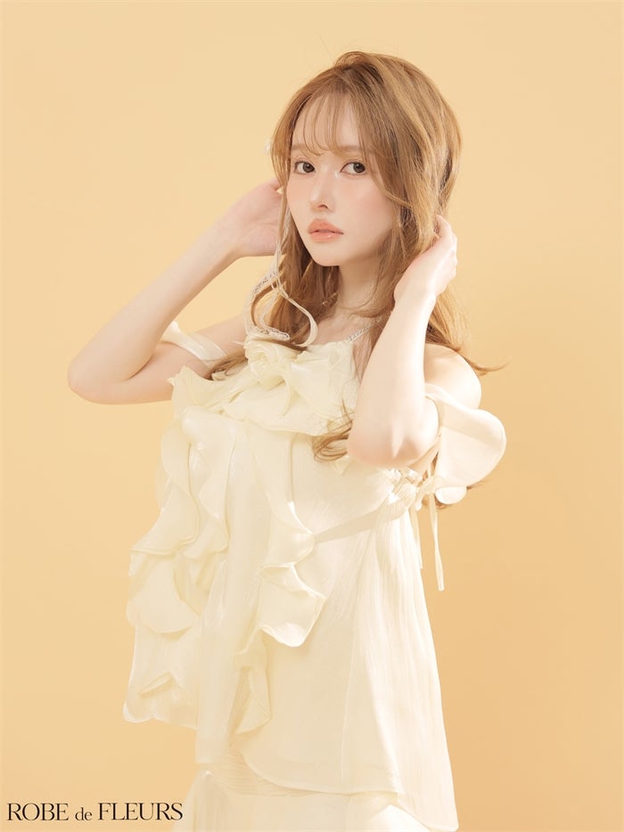 ROBE de FLEURS ローブドフルール 【XSサイズあり】 ローズモチーフ