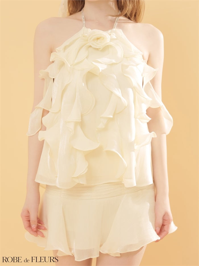 ROBE de FLEURS ローブドフルール 【XSサイズあり】 ローズモチーフ