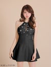  ROBE de FLEURS ローブドフルール 【XSサイズあり】ホルタービジューラメツイードミニキャバドレス fm4362