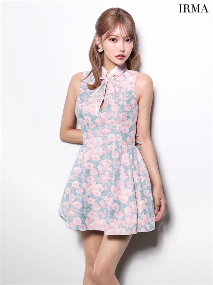 【5月下旬頃入荷予定】IRMA イルマ フラワー/ゴブラン/フレア ワンピース ir61130-c