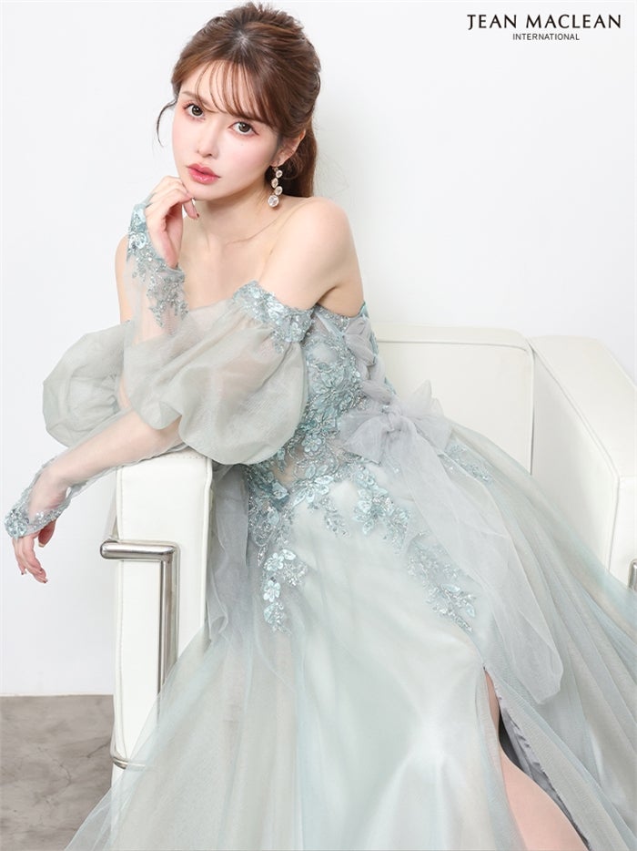 【5月下旬頃入荷予定】JEAN MACLEAN IRMA イルマ スパンコール/ロングスリーブ/ロングドレス ir61123-c