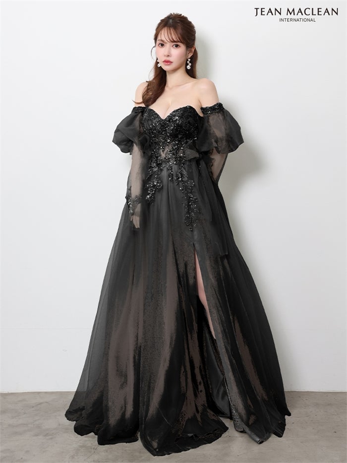 【5月下旬頃入荷予定】JEAN MACLEAN IRMA イルマ スパンコール/ロングスリーブ/ロングドレス ir61123-c