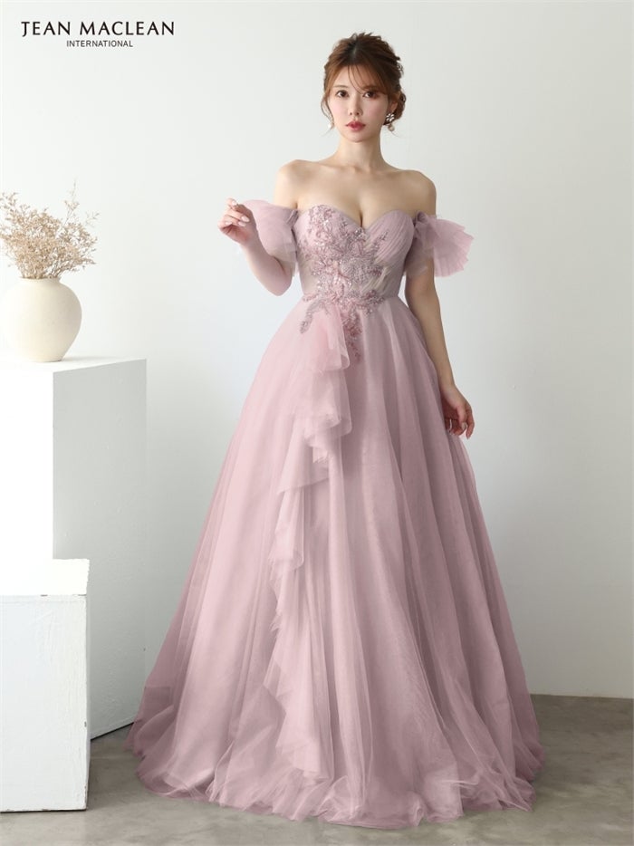  【5月下旬頃入荷予定】JEAN MACLEAN IRMA イルマ レース/パフスリーブ/ロングドレス ir51932-1-c
