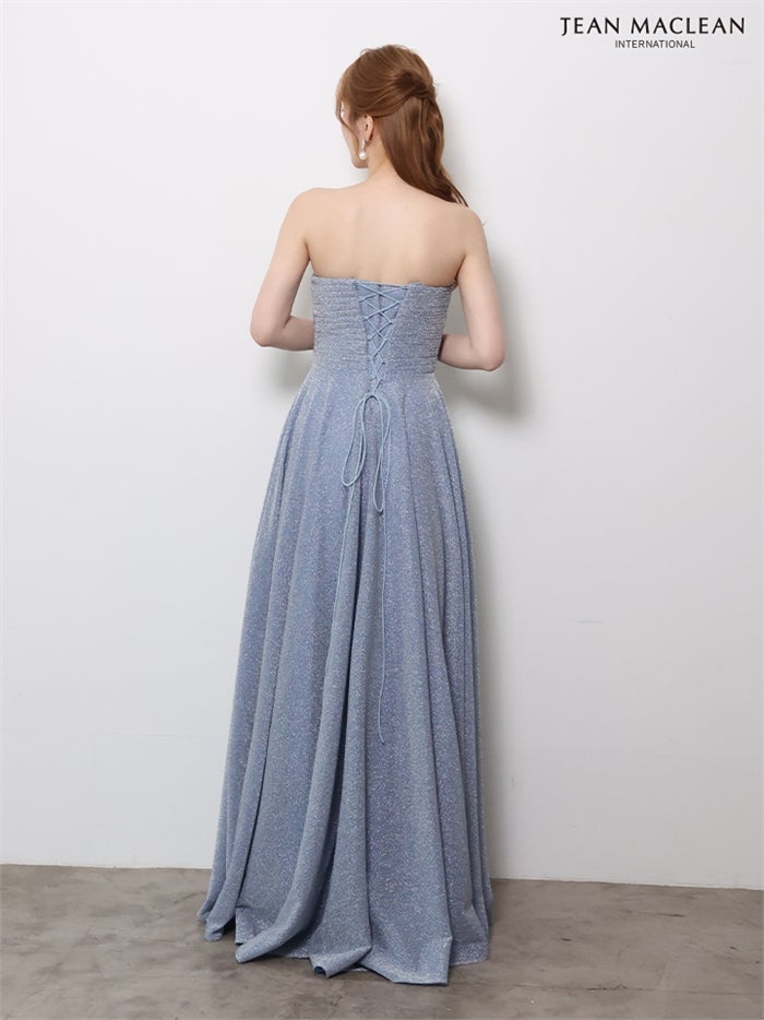 【5月下旬頃入荷予定】JEAN MACLEAN ラメ/ベアトップ/ロングドレス ir61145-c