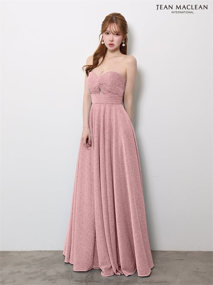 【5月下旬頃入荷予定】JEAN MACLEAN ラメ/ベアトップ/ロングドレス ir61145-c