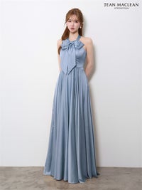 【5月下旬頃入荷予定】JEAN MACLEAN サテン/リボン付き/ロングドレス ir61147-c