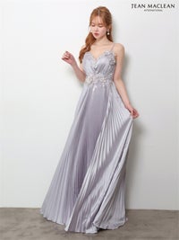 【5月下旬頃入荷予定】JEAN MACLEAN サテン/プリーツスカート/ロングドレスir61148-c