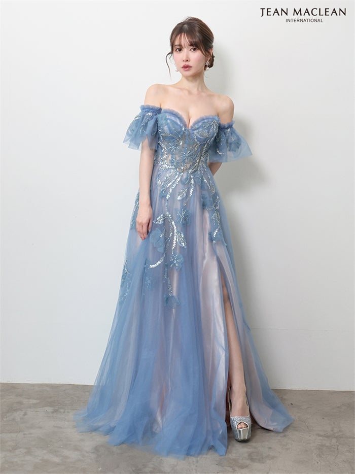【5月下旬頃入荷予定】JEAN MACLEAN JEAN MACLEAN ベア/プリンセス/パフスリーブ付き/レース/ロングドレス ir61150-c