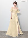 【5月下旬頃入荷予定】JEAN MACLEAN JEAN MACLEAN ベア/プリンセス/パフスリーブ付き/レース/ロングドレスir61150-c