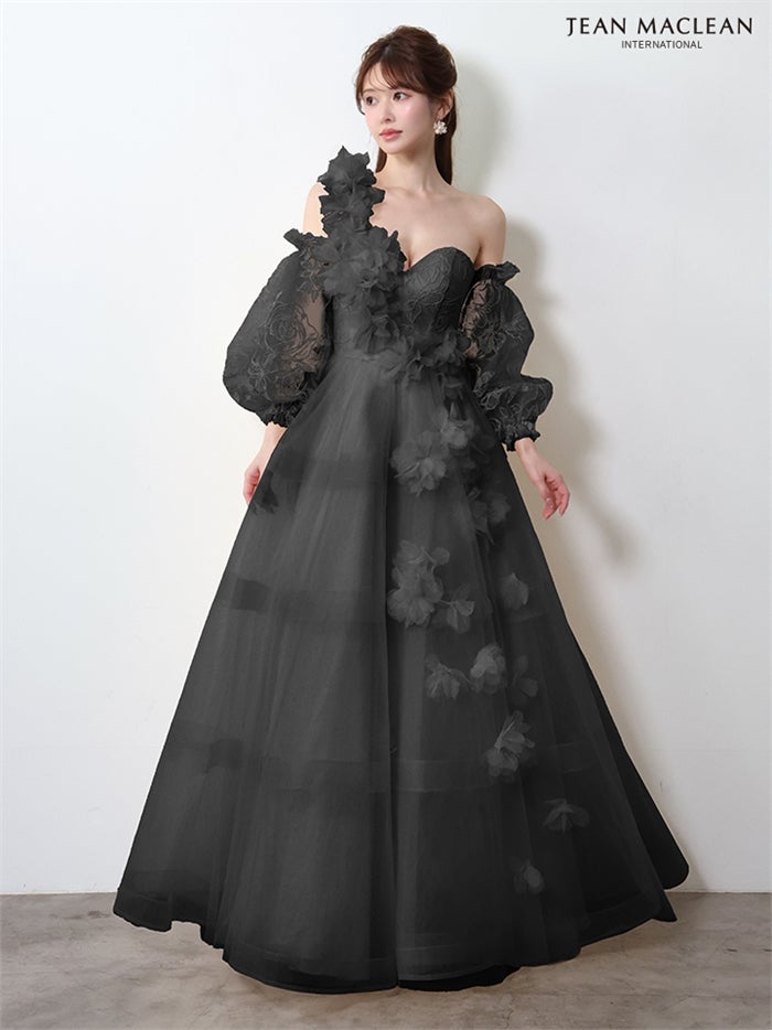 【5月下旬頃入荷予定】JEAN MACLEAN JEAN MACLEAN ベア/プリンセス/パフスリーブ付き/レース/ロングドレス ir61151-c