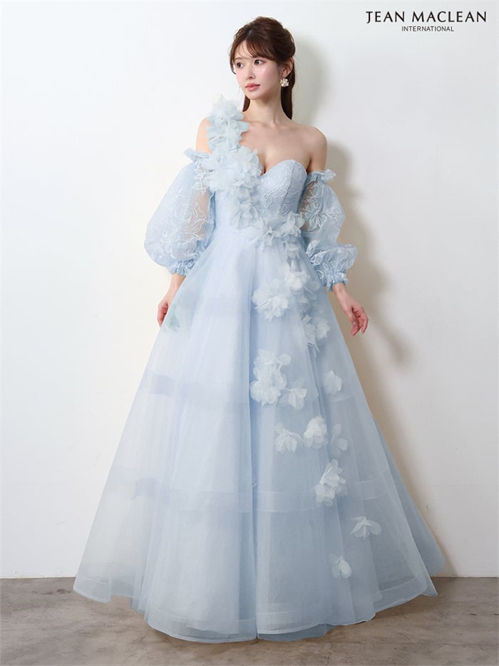【5月下旬頃入荷予定】JEAN MACLEAN JEAN MACLEAN ベア/プリンセス/パフスリーブ付き/レース/ロングドレス ir61151-c