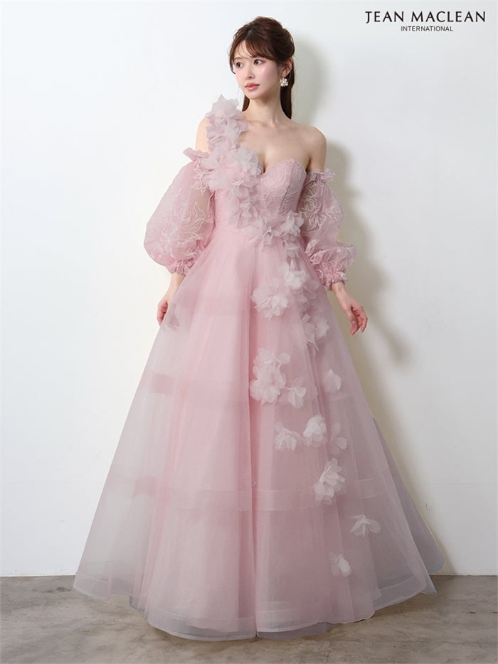 【5月下旬頃入荷予定】JEAN MACLEAN JEAN MACLEAN ベア/プリンセス/パフスリーブ付き/レース/ロングドレス ir61151-c