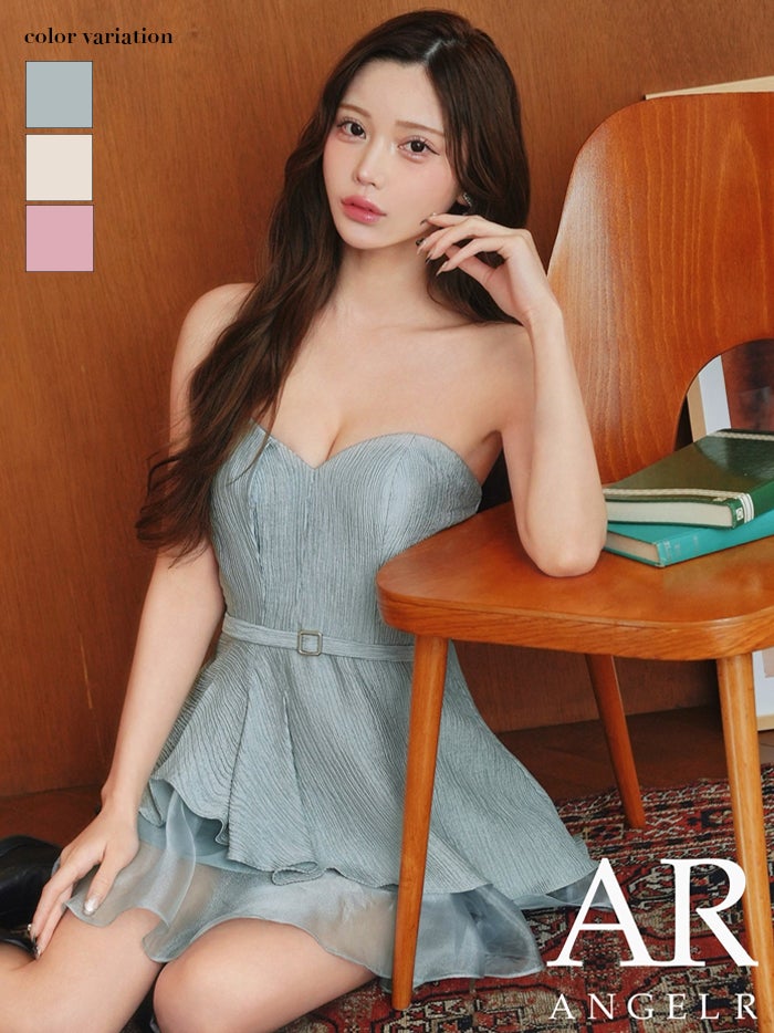 ROBE de FLEURS ローブドフルール【XSサイズあり】ウエストリボンラメ