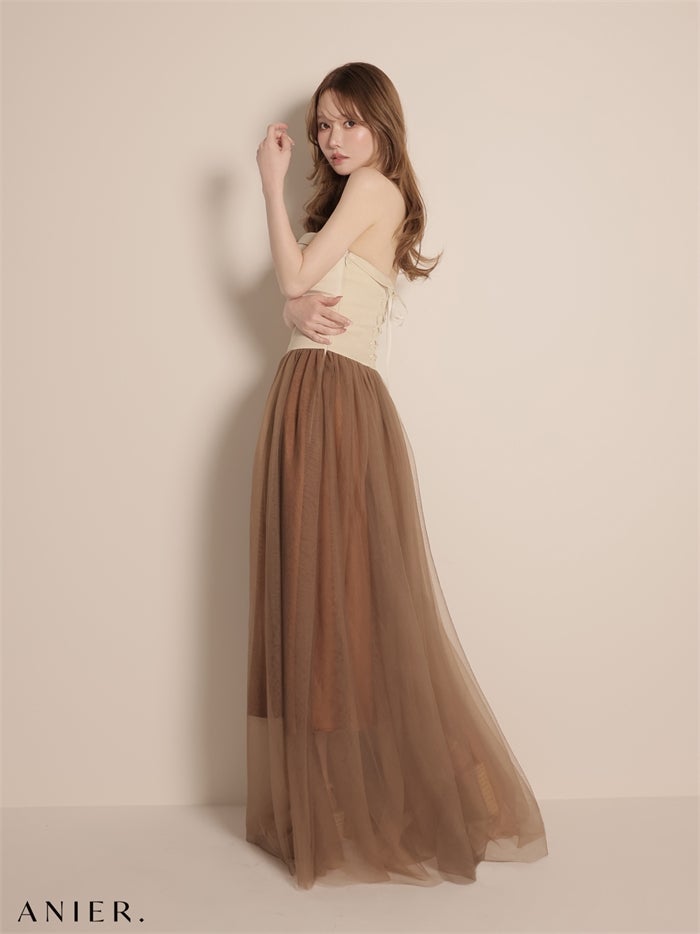 ROBE de FLEURS anier.ROBE ローブドフルール アニエルローブ 【XSサイズあり】chic corset couture long dress fm-anier4071-c