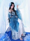 【4点セット】晴藍｜中国コスプレ・漢服衣装 天女 ブルー vcsot-26012