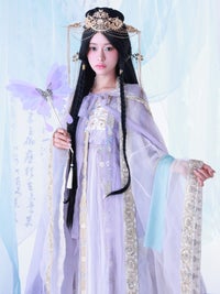 【10点セット】紫煙｜中国コスプレ・漢服衣装 天女 ラベンダー vcsot-26013-1