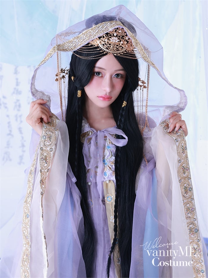 【10点セット】紫煙｜中国コスプレ・漢服衣装 天女 ラベンダー vcsot-26013-1