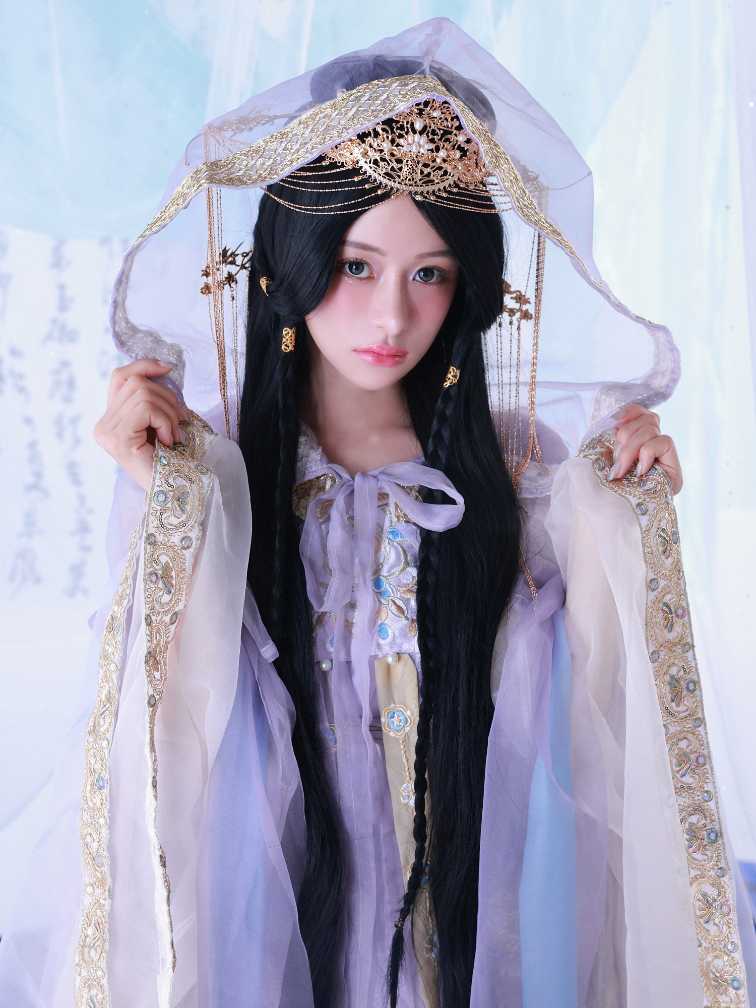 【10点セット】紫煙｜中国コスプレ・漢服衣装 天女 ラベンダー vcsot-26013-1
