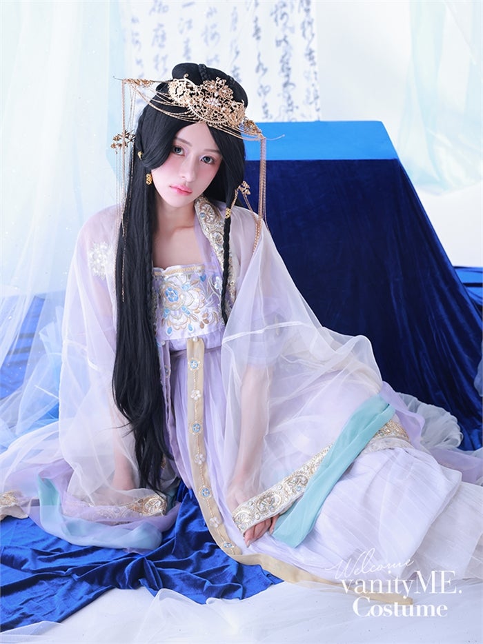 【10点セット】紫煙｜中国コスプレ・漢服衣装 天女 ラベンダー vcsot-26013-1
