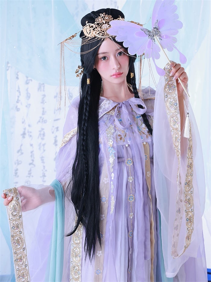 【10点セット】紫煙｜中国コスプレ・漢服衣装 天女 ラベンダー vcsot-26013-1
