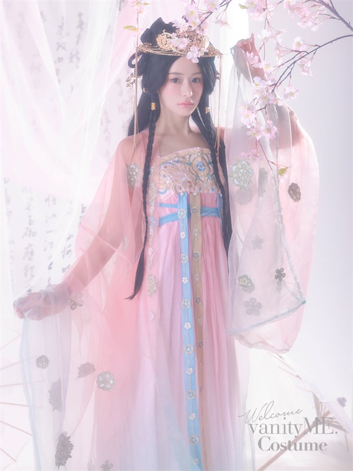 10点セット】蜜桃｜中国コスプレ・漢服衣装 天女 ピンク vcsot-26013-2