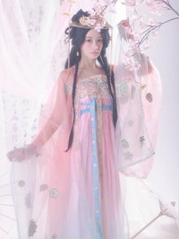 【10点セット】蜜桃｜中国コスプレ・漢服衣装 天女 ピンク vcsot-26013-2