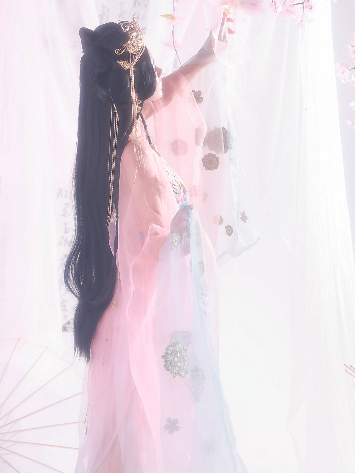 【10点セット】蜜桃｜中国コスプレ・漢服衣装 天女 ピンク vcsot-26013-2