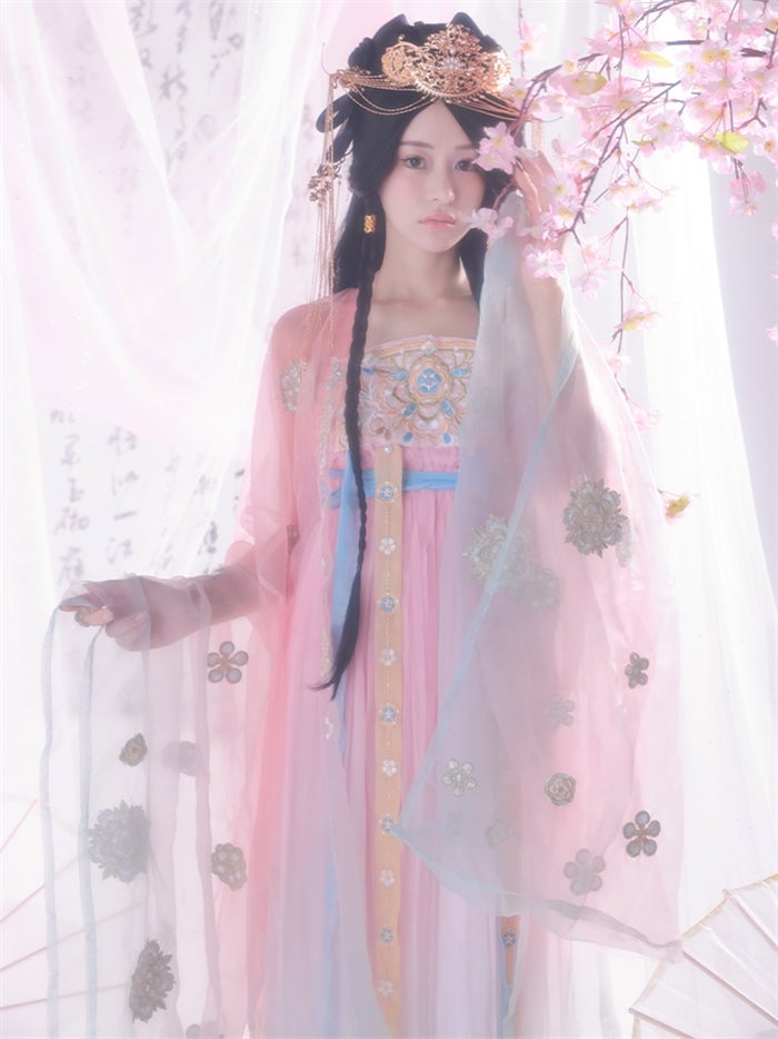 【10点セット】蜜桃｜中国コスプレ・漢服衣装 天女 ピンク vcsot-26013-2
