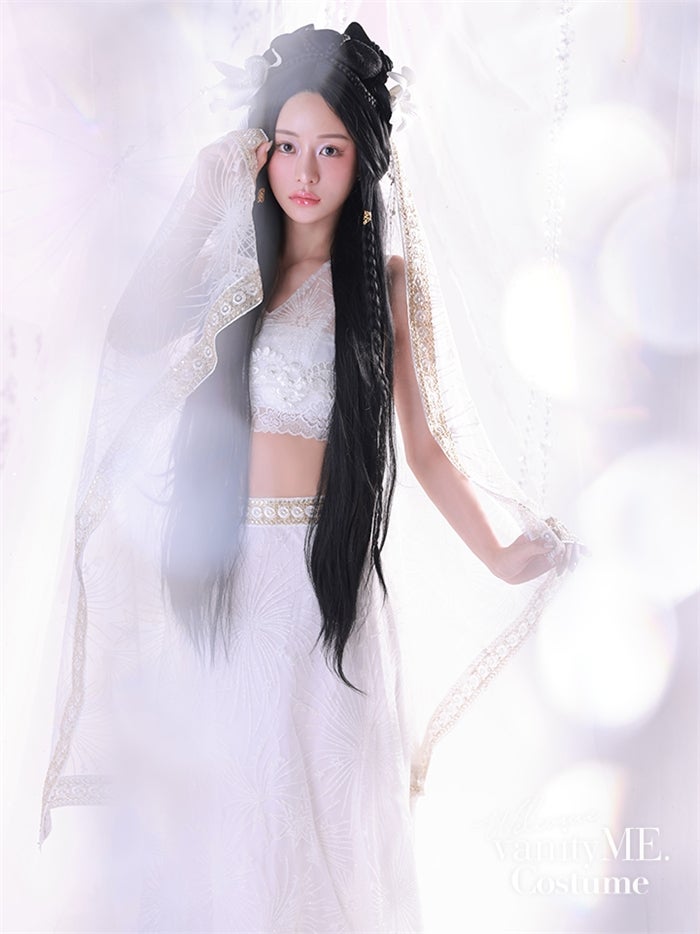 【3点セット】茉莉｜中国コスプレ・漢服衣装 天女 ホワイト vcsot-26014