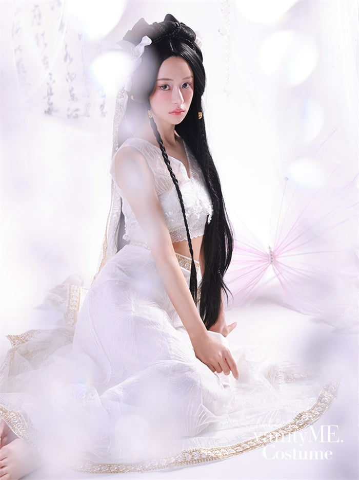 【3点セット】茉莉｜中国コスプレ・漢服衣装 天女 ホワイト vcsot-26014