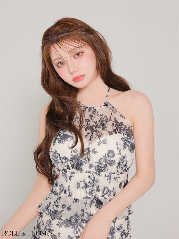 ROBE de FLEURS ローブドフルール 【XSサイズあり】シフォンフラワー