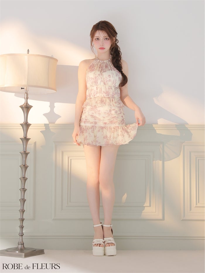 ROBE de FLEURS ローブドフルール 【XSサイズあり】シフォンフラワー