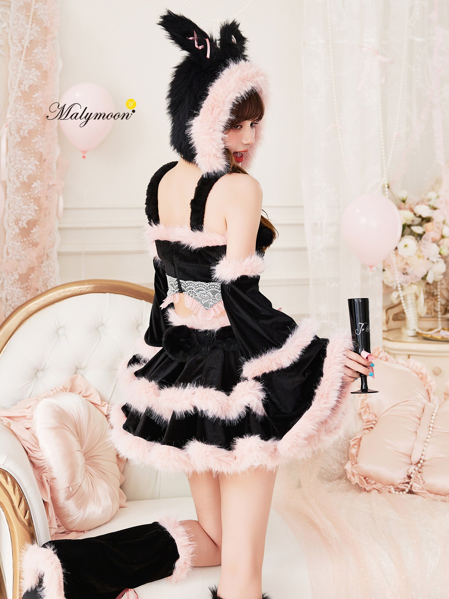 【即日発送】Malymoon フリルジップスウェットバニー 10点セット】Malymoon マリームーン クロスシェリーファーバニー