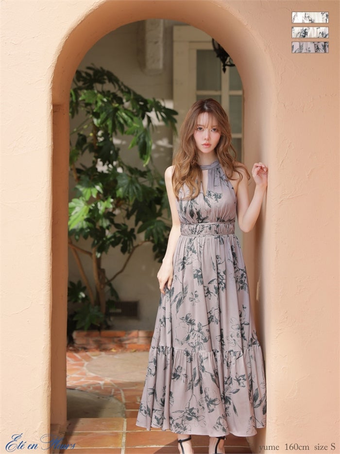 XS～Lサイズあり】ROBE de FLEURS ローブドフルール Halter flower
