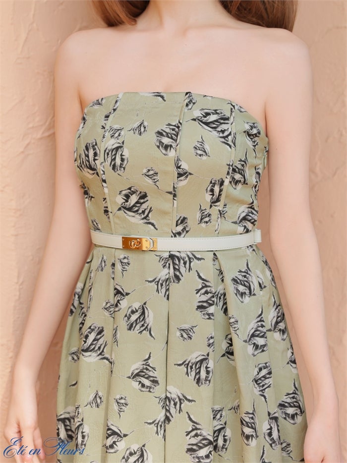 【XS～Lサイズあり】 Flower bear long dress VC4678-c
