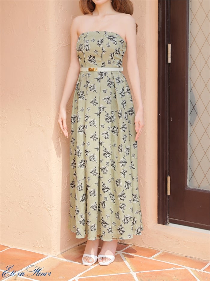 【XS～Lサイズあり】 Flower bear long dress VC4678-c