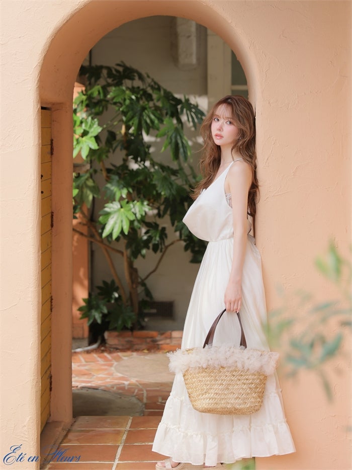 Drape tiered long dress fm-vc4677-c