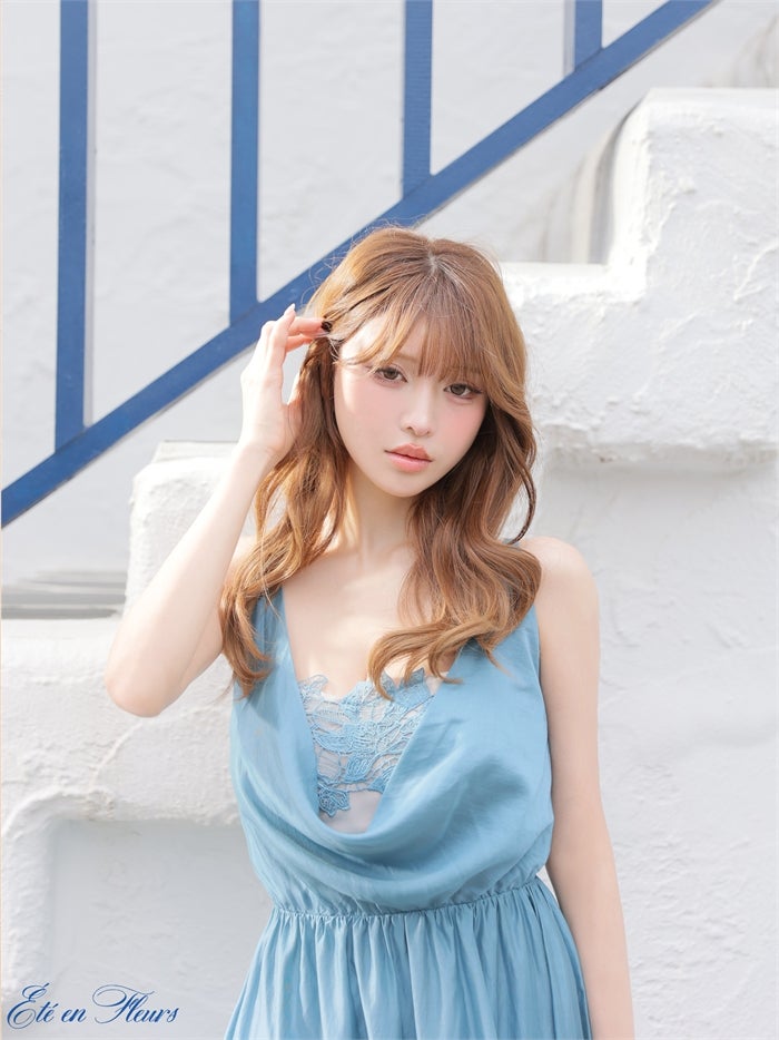 【XS～Lサイズあり】 Drape tiered long dress VC4677-c