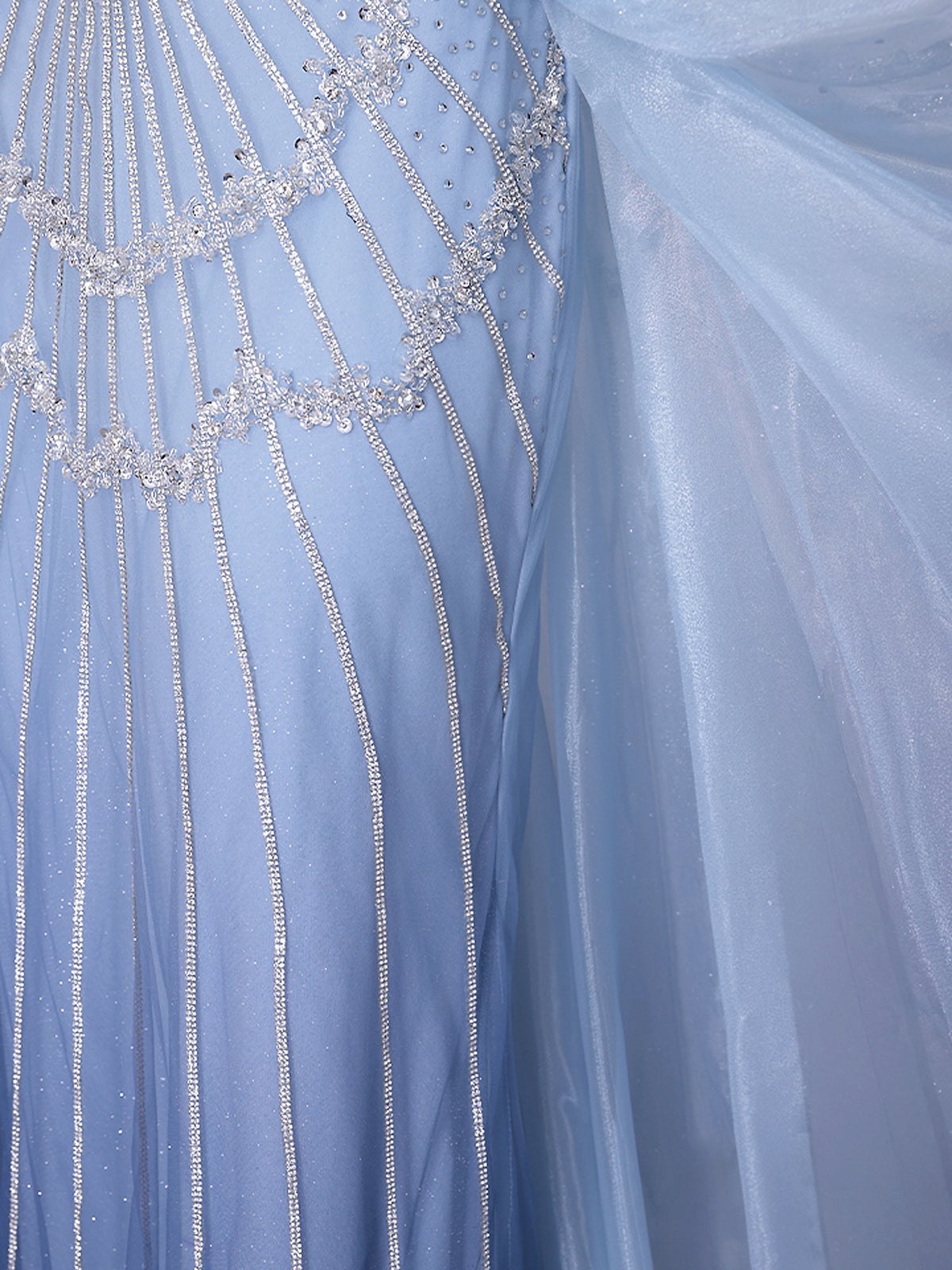 vanityME.couture. バニティーミークチュール Ciel Etoile Couture シエル・エトワール・クチュール ロングドレス ブルー 水色 ビジュー チュール バースデー vctr-l-a1508