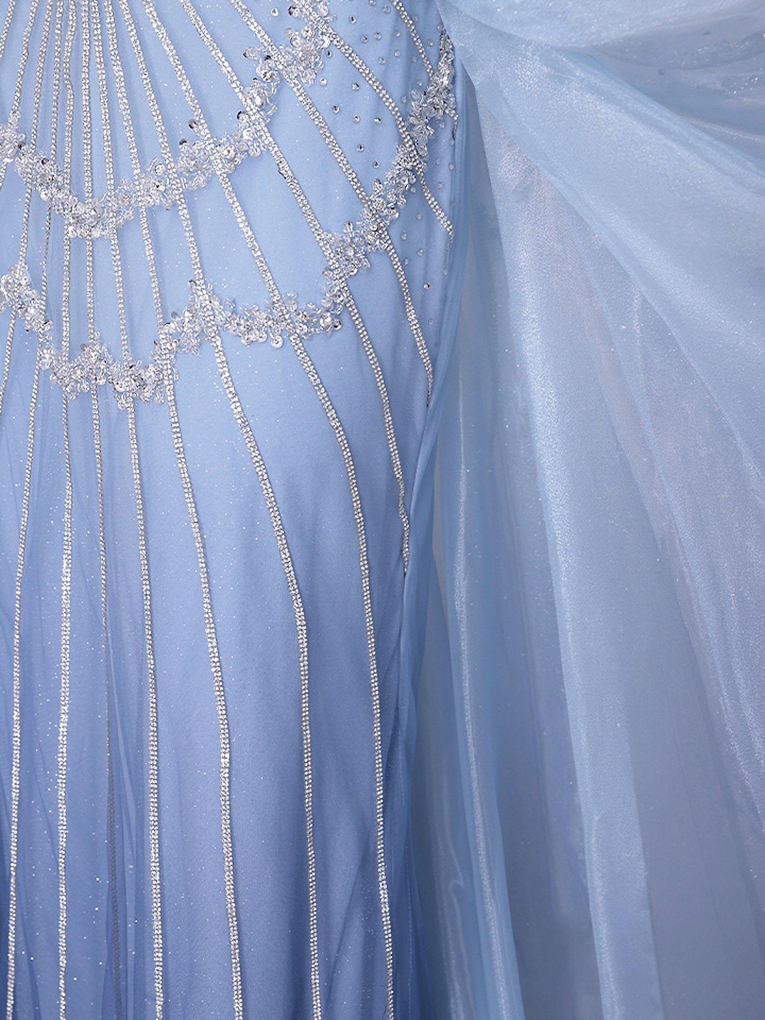 vanityME.couture. バニティーミークチュール Ciel Etoile Couture シエル・エトワール・クチュール ロングドレス ブルー 水色 ビジュー チュール バースデー vctr-l-a1508