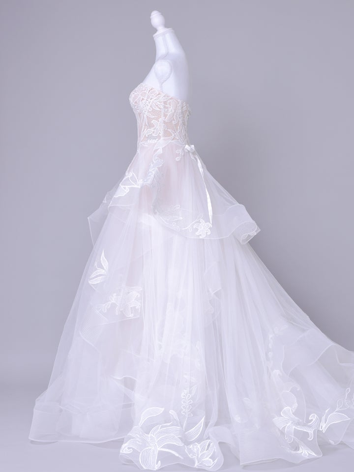vanityME.couture. バニティーミークチュール Lys Blanc Couture リス・ブラン・クチュール ロングドレス ホワイト 白 リリー フリル プリンセス バースデー vctr-l-vvl059